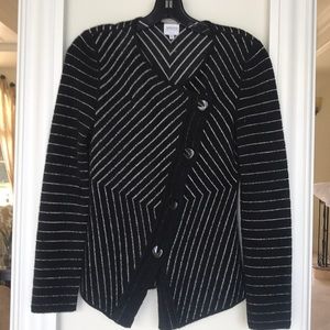 Black and nude Armani sweater/ top